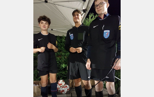 Le trio arbitral de la finale U13