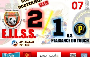 U15-1 : EJLSS / Plaisance Du Touch US - 1er Tour Coupe Occitanie